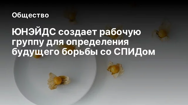 ЮНЭЙДС создает рабочую группу для определения будущего борьбы со СПИДом
