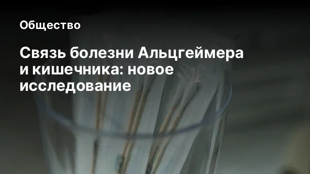 Связь болезни Альцгеймера и кишечника: новое исследование
